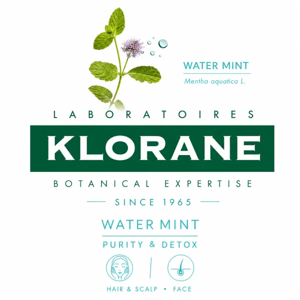 Klorane Водна мента – детокс грижа за коса, скалп и лице
