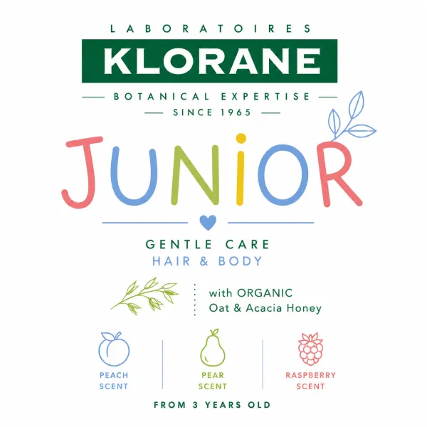 Klorane Junior – нежна грижа за коса и тяло за деца над 3 години
