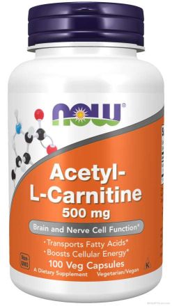 Ацетил Л-Карнитин 500 мг  х 100 капсули Now Foods | Acetyl L-Carnitine