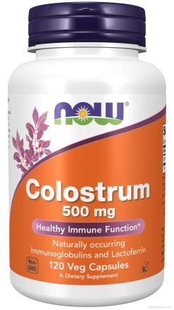 Коластра 500 мг х 120 капсули Now Foods | Colostrum