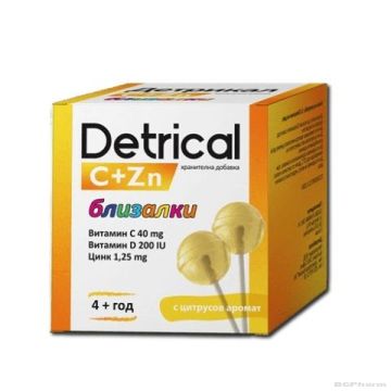 ДЕТРИКАЛ Близалки с Витамин Д3, Витамин Ц и Цинк х 12 броя НАТУРПРОДУКТ | NATURPRODUKT Detrical
