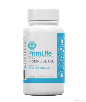 ПРИМЛАЙФ Масло от Вечерна иглика 500 мг х 100 капсули НАТУРПРОДУКТ | NATURPRODUKT Primrose Oil