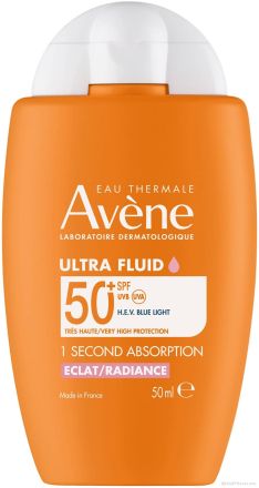 Авен СЪН Слънцезащитен озаряващ ултра флуид за лице SPF50+ 50 мл | Avene Sun Radiance / Eclat