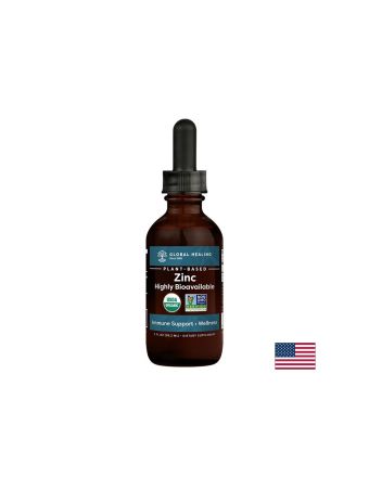 Цинк 7.5 мг на капки x 59.2 мл с високо усвояване Global Healing | Zinc
