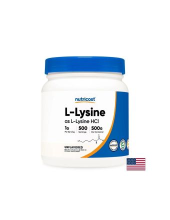 Л-Лизин на прах 500 гр Nutricost | L-Lysine