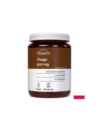 Чага екстракт 500 мг х 60 капсули Vitaler's | Chaga Mushroom