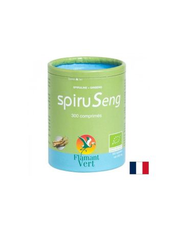 Спирулина 450 мг + Азиатски женшен 100 мг х 300 таблетки FLAMANT VERT | Spiru Seng Spirulina + Ginseng