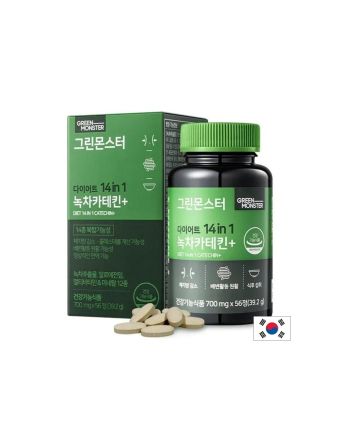 Катехини 300 мг + Витамини Б-Комплекс х 56 таблетки GREEN MONSTER | Catechins + Vitamin B Complex