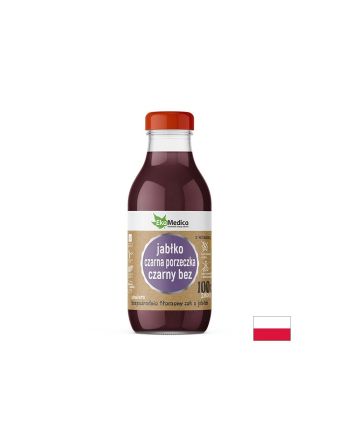 Ябълка + Касис + Черен бъз + Витамин Ц сок за имунитет х 300 мл Ekamedica