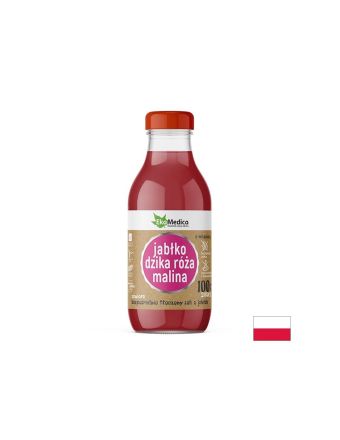 Ябълка + Шипка + Малина + Витамин C сок за имунитет х 300 мл Ekamedica