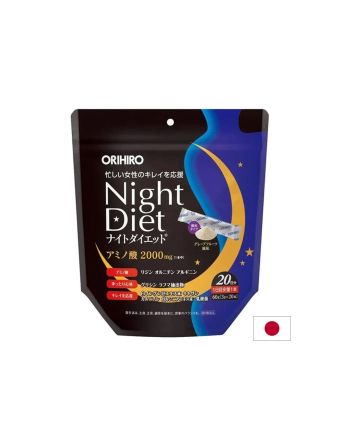 Японска формула за отслабване с аминокиселини и пробиотици х 20 сашета Orihiro | Night Diet
