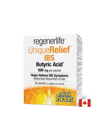 Бутирова киселина 1000 мг х 30 пакетчета / дози RegenerLife Natural Factors | Butyric acid