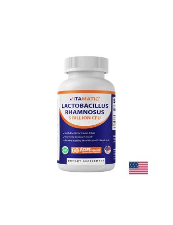 Лактобацилус рамнозус 5 млрд CFU + инулин симбиотик х 60 капсули SR VITAMATIC | Lactobacillus Rhamnosus