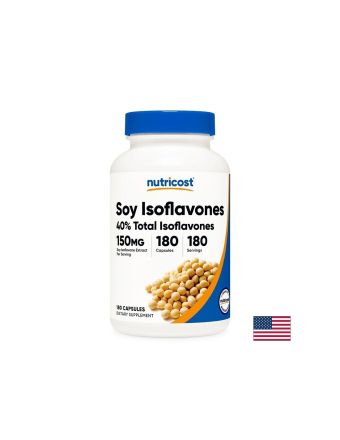 Соеви изофлавони 150мг х 180 капсули Nutricost | Soy isoflavones