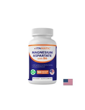 Магнезий апрартат 200 мг + Витамин Б6 х 90 капсули KOMPAVA | Magnesium aspartate + Vitamin B6