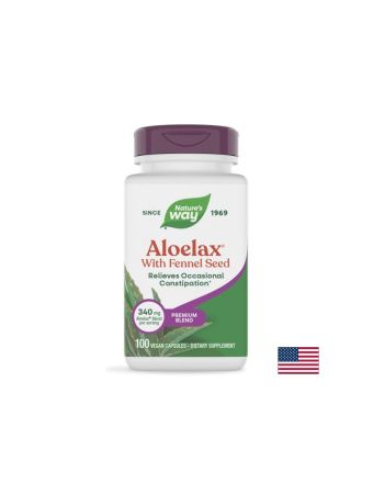 АЛОЕЛАКС С алое ферокс и резене против запек х 100 капсули Nature's Way | Aloelax