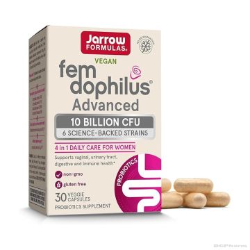 Пробиотик за жени Fem-Dophilus 10 млрд CFU + Витамин Б12 + Фолиева киселина х 30 капсули ДЖАРОУ | Jarrow Formulas