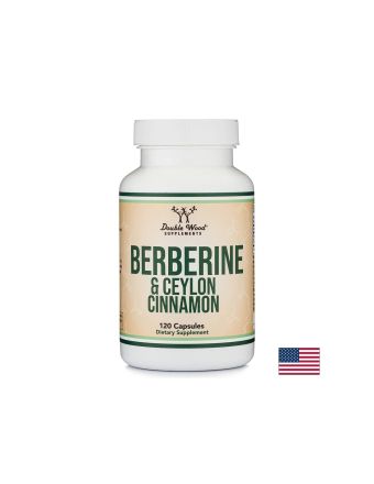Берберин 250 мг + Цейлонска канела екстракт 100 мг х 120 капсули Double Wood | Berberine & Ceylon Cinnamon