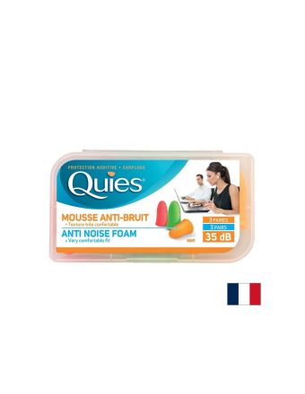 Тапи за уши за възрастни от полиуретанова пяна 35 dB х 3 чифта QUIES