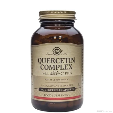 КВЕРЦЕТИН КОМПЛЕКС (+ Естер-Ц, рутин и бромелаин ) х 100 капсули СОЛГАР | QUERCETIN + Ester-C 100s SOLGAR