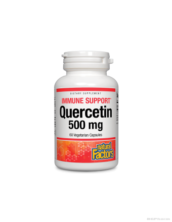 Кверцетин 500мг + мед и цинк х 60 капсули Natural Factors | Immune Support Quercetin
