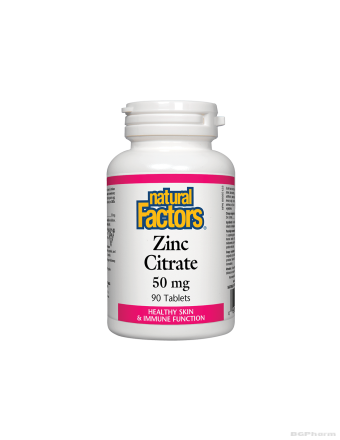 Цинк (цитрат) 50мг х 90 таблетки Natural Factors | Zinc Citrate