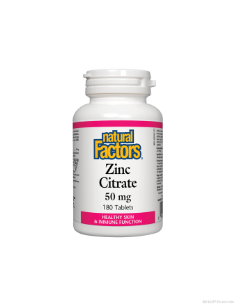 Цинк (цитрат) 50мг х 180 таблетки Natural Factors | Zinc Citrate