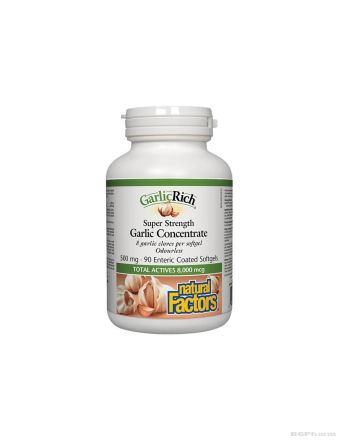 Чесън супер концентрат х 90 капсули Natural Factors | Super Strenght Garlic Concentrate