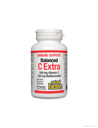 Витамин Ц 500мг + биофлавоноиди 350мг х 90 капсули Natural Factors | Immune Support