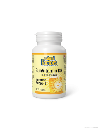 Витамин Д3 1000IU х 180 таблетки Natural Factors | Vitamin D3