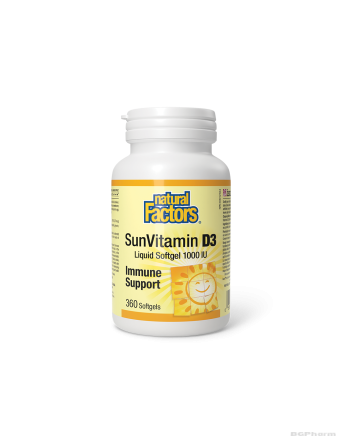 Витамин Д3 1000IU х 360 меки капсули Natural Factors | Vitamin D3