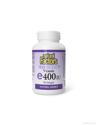 Витамин E 400IU х 90 софтгел капсули Natural Factors | Clear Base Vitamin E