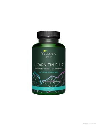 Л - Карнитин + Хром, холин и зелено кафе х 120 капсули Vegavero