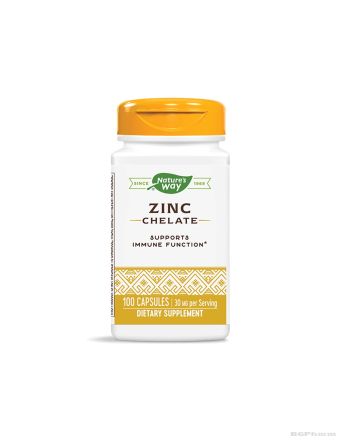 Цинк хелат 30 мг х 100 капсули Nature’s Way | Zinc Chelate Bisglycinate
