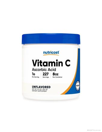 Витамин Ц ( L - аскорбинова киселина ) 1000 мг на прах 227 гр Nutricost | Vitamin C