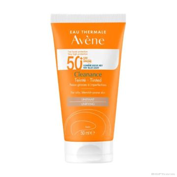 Авен СЪН КЛЕАНАНС SPF50+ Слънцезащитен тониран крем за мазна кожа 50 мл | Avene Sun Cleanance