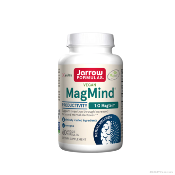 МАГМАЙНД Формула за мозъка с магнезиев л-треонат и галанга х 60 капсули | Jarrow Formulas MagMind Productivity