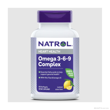 Натрол Омега 3-6-9 1200 мг х 60 капсули | Natrol Omega-3-6-9 Complex