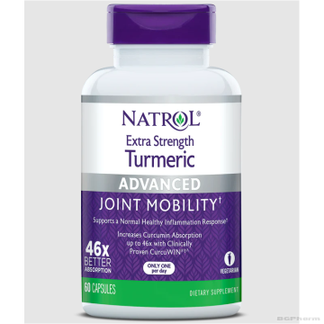 Натрол Куркума екстракт ЕКСТРА СИЛЕН 285 мг х 60 капсули | Natrol Turmeric Extra Strength