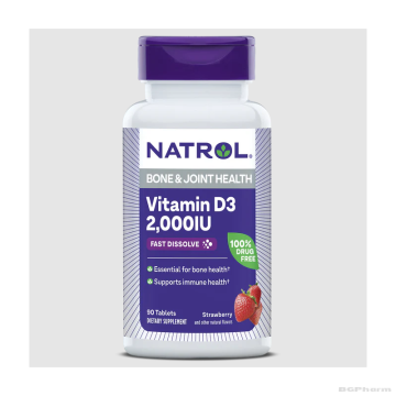 Натрол Витамин Д3 2000 IU х 90 разтворими таблетки | Natrol Vitamin D3 Fast Dissolve