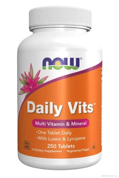 ДЕЙЛИ ВИТС Ежедневни Мултивитамини х 250 таблетки Now Foods | Daily Vits
