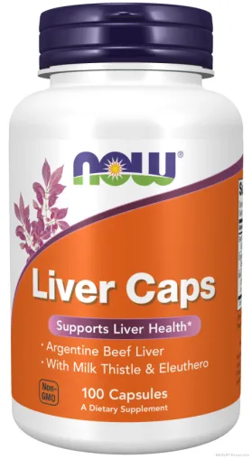 LIVER CAPS Хранителна добавка за черен дроб х 100 капсули Now Foods