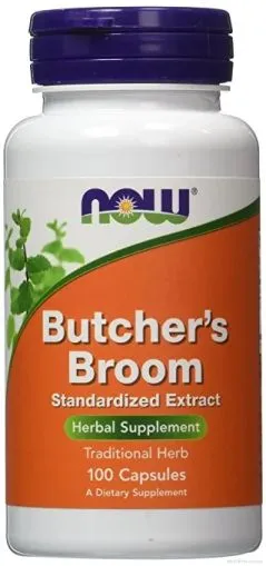 Бодлив Залист (Миши чимшир) екстракт 100 мг х 100 капсули Now Foods | Butcher's Broom
