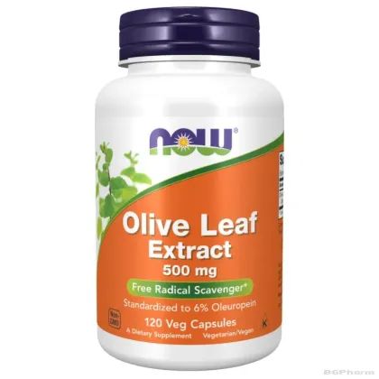 Маслина лист екстракт 500 мг х 120 капсули Now Foods | Olive Leaf