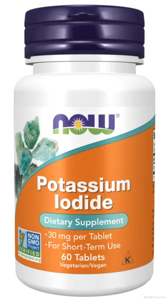 Калиев йодид 30 мг х 60 таблетки Now Foods | Potassium Iodine