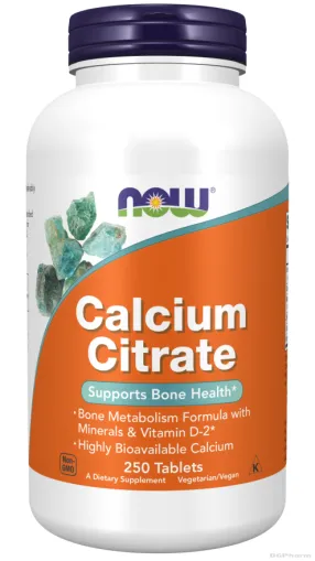 КАЛЦИЙ Калциев цитрат 300 мг х 250 таблетки Now Foods | Calcium Citrate