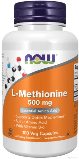 Л-Метионин 500 мг х 100 капсули Now Foods | L-Methionine