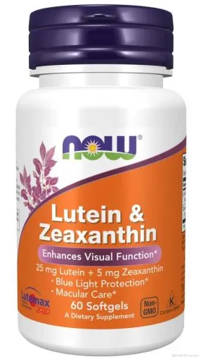 Лутеин и Зеаксантин х 60 меки капсули Now Foods | Lutein & Zeaxanthin