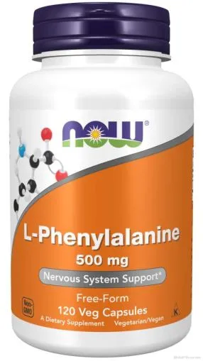 Л-Фенилаланин 500 мг х 120 капсули Now Foods | L-Phenylalanine