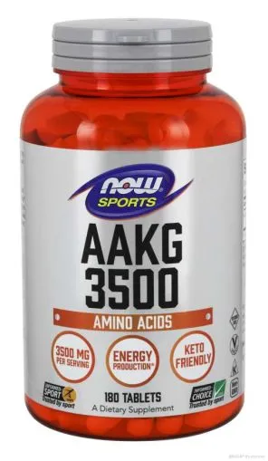 Аргинин Алфа-Кетоглутарат 3500 мг х 180 таблетки Now Foods Sports | AAKG